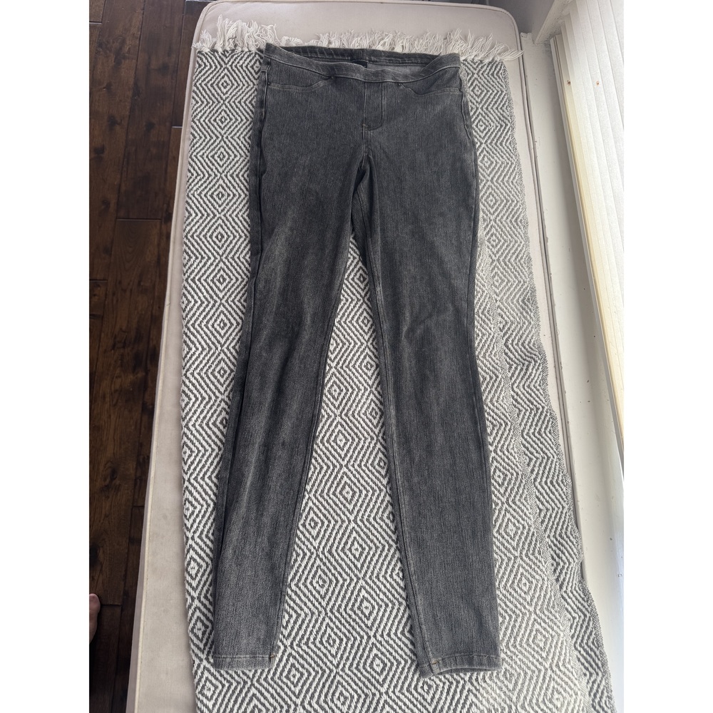 Hue Gray Skinny Jeggings Size S Stretch Cotton Blend
